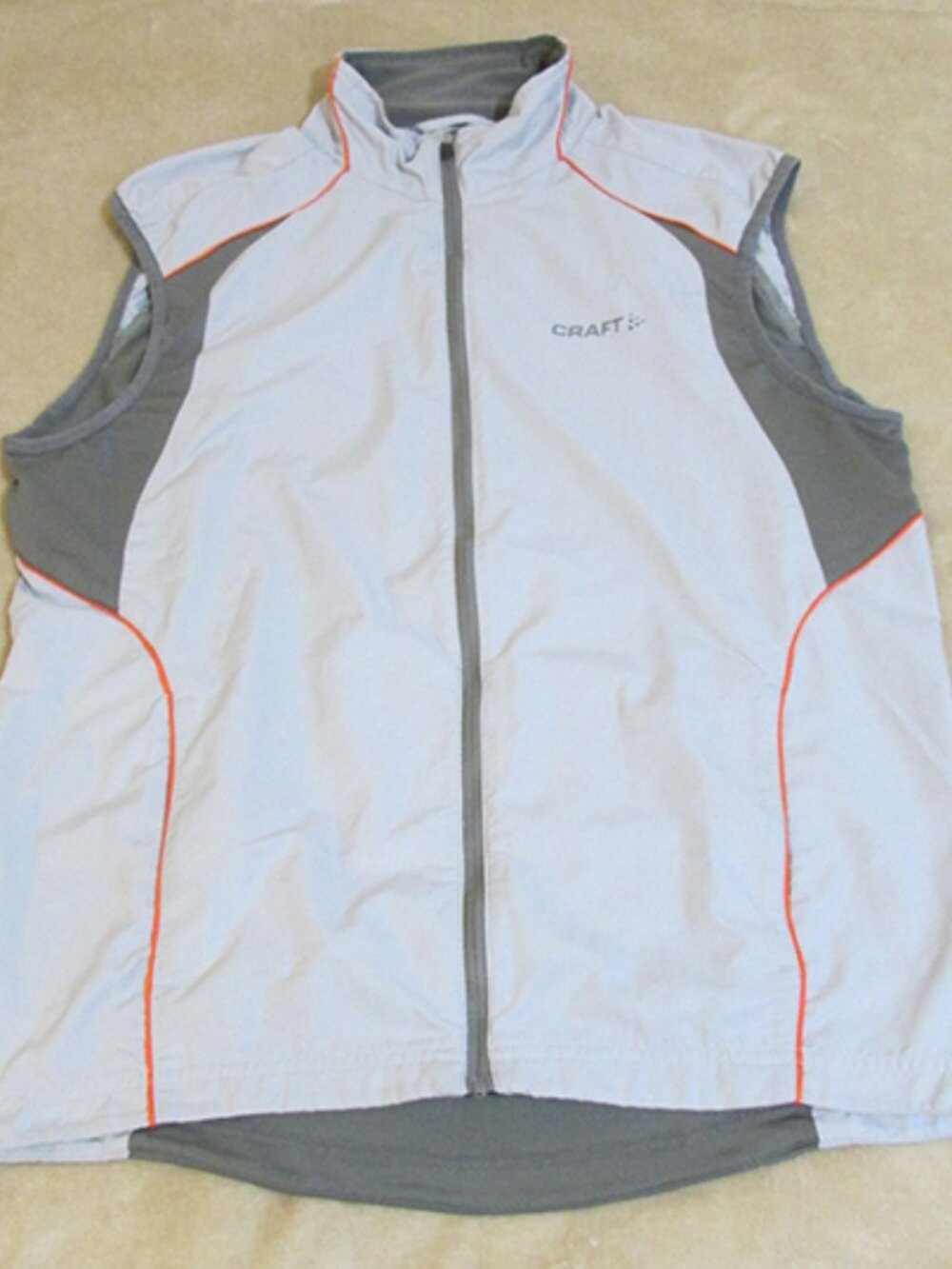 Craft Men's Activewear Sleeveless Full Zip Light Weight Jacket Size Large (A)